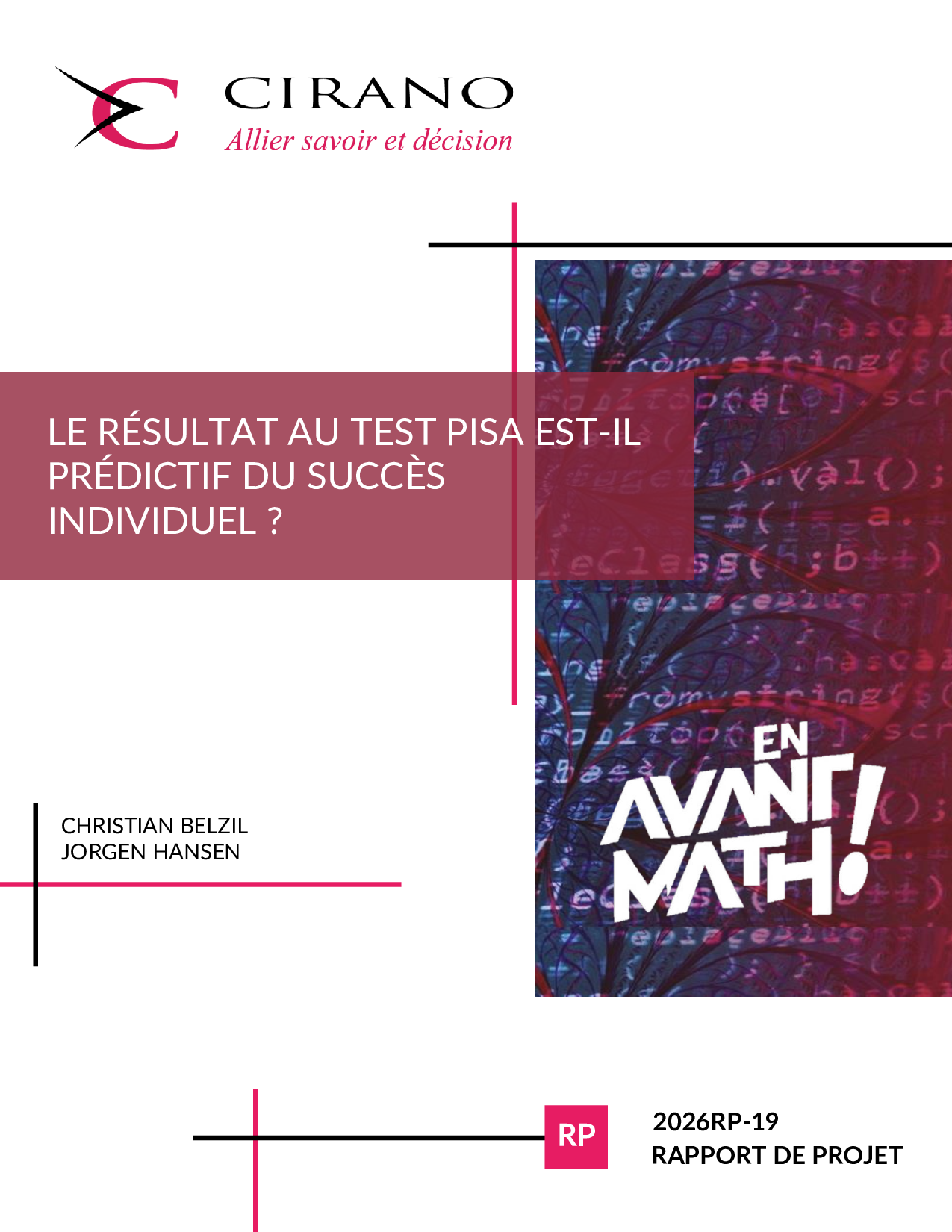 Le résultat au test PISA est-il prédictif du succès individuel ?