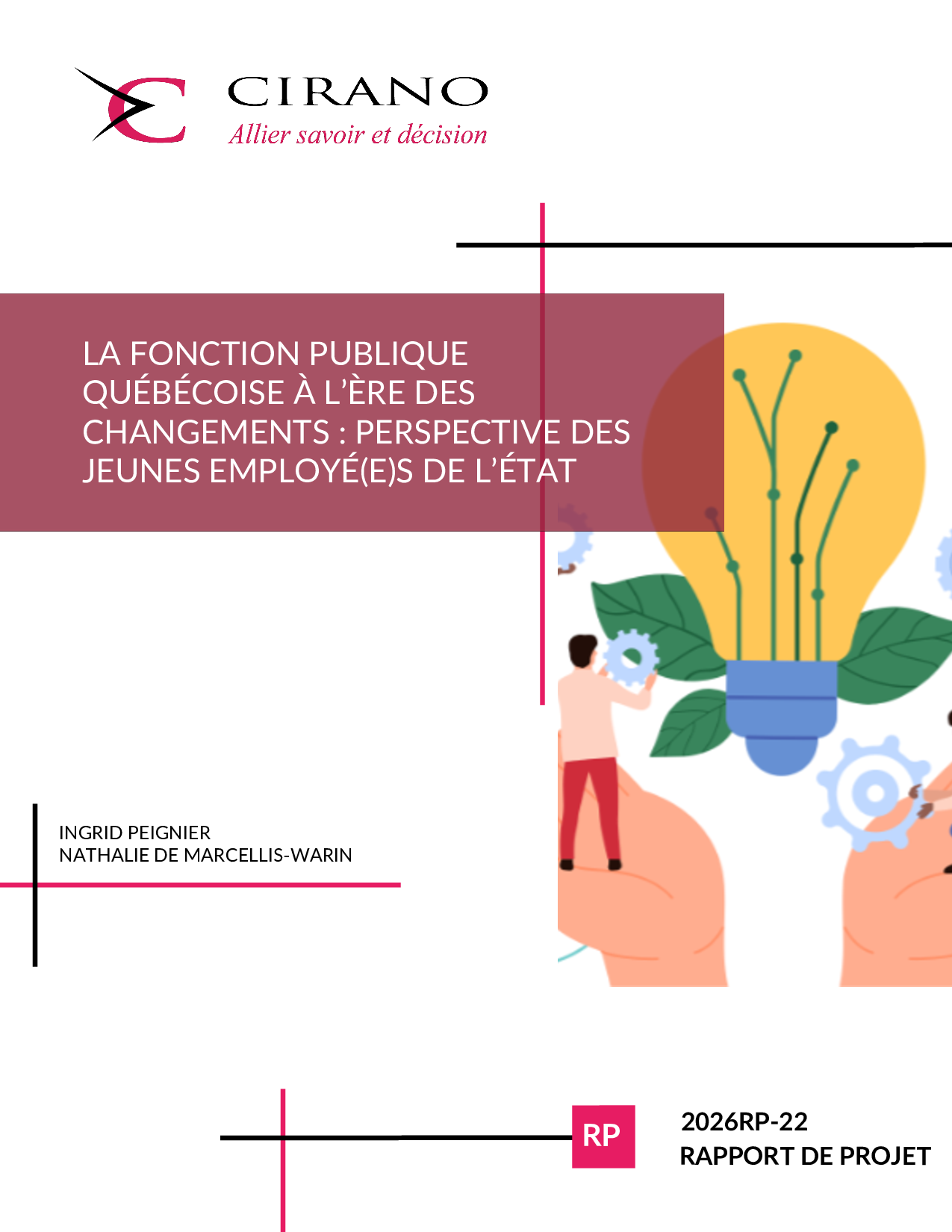 La fonction publique québécoise à l’ère des changements : perspective des jeunes employé(e)s de l’État